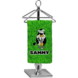 Cow Golfer Finger Tip Towel - Full Print (Personalized)