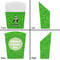 Cow Golfer French Fry Favor Box - Front & Back View