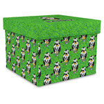 Cow Golfer Gift Box with Lid - Canvas Wrapped - X-Large (Personalized)