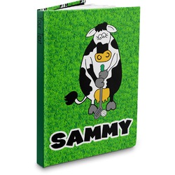 Cow Golfer Hardbound Journal - 7.25" x 10" (Personalized)