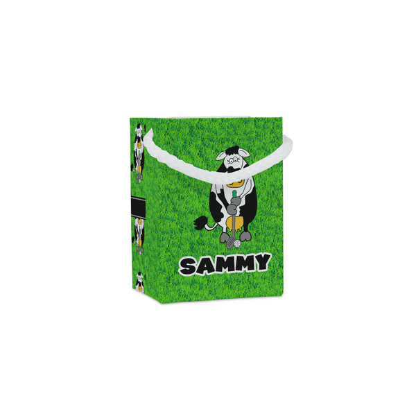 Custom Cow Golfer Jewelry Gift Bags - Matte (Personalized)