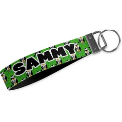 Cow Golfer Webbing Keychain Fob - Large (Personalized)