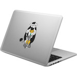 Cow Golfer Laptop Decal