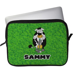 Cow Golfer Laptop Sleeve / Case - 15" (Personalized)