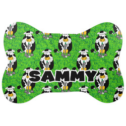 Cow Golfer Bone Shaped Dog Food Mat (Large) (Personalized)