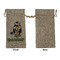 Cow Golfer Large Burlap Gift Bags - Front Approval