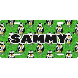 Cow Golfer Front License Plate (Personalized)