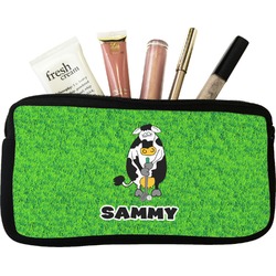 Cow Golfer Makeup / Cosmetic Bag - Small (Personalized)
