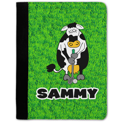 Cow Golfer Notebook Padfolio w/ Name or Text