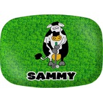 Cow Golfer Melamine Platter (Personalized)