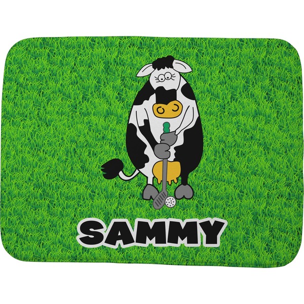 Custom Cow Golfer Memory Foam Bath Mat - 48"x36" (Personalized)