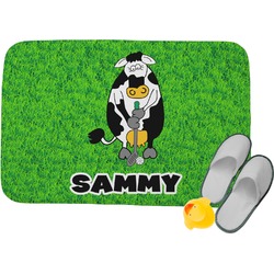 Cow Golfer Memory Foam Bath Mat - 24"x17" (Personalized)