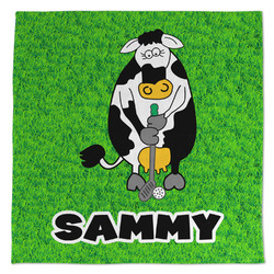 Cow Golfer Microfiber Dish Towel (Personalized)