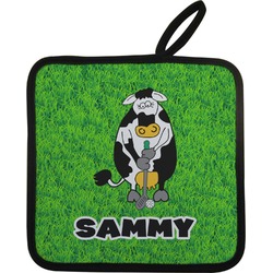 Cow Golfer Pot Holder w/ Name or Text