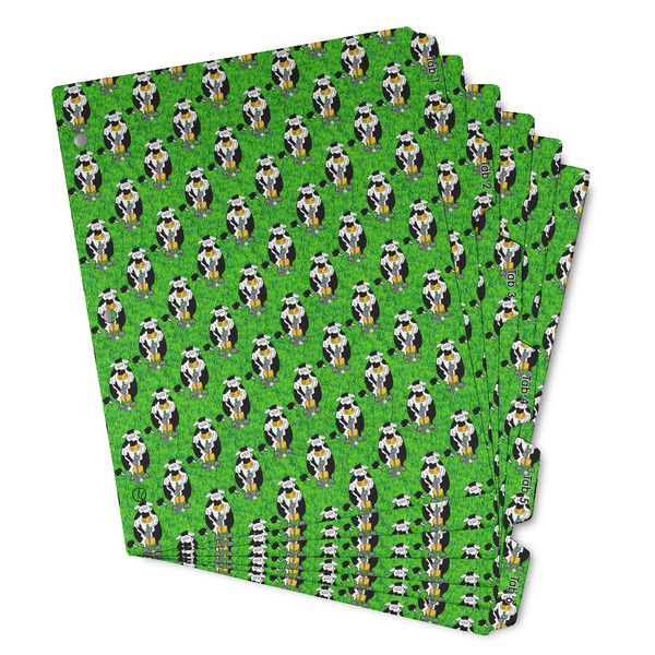 Custom Cow Golfer Binder Tab Divider - Set of 6 (Personalized)