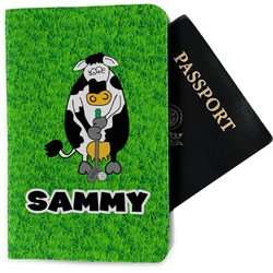 Cow Golfer Passport Holder - Fabric (Personalized)