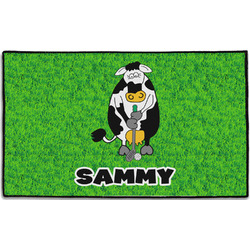 Cow Golfer Door Mat - 60"x36" (Personalized)