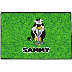 Cow Golfer Door Mat - 36"x24" (Personalized)