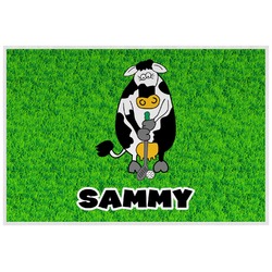 Cow Golfer Laminated Placemat w/ Name or Text