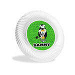 Cow Golfer Plastic Party Appetizer & Dessert Plates - 6" (Personalized)