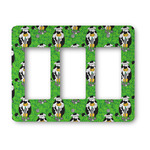 Cow Golfer Rocker Style Light Switch Cover - Three Switch