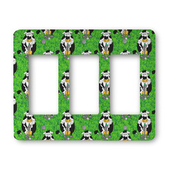 Cow Golfer Rocker Style Light Switch Cover - Three Switch