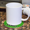 Cow Golfer Round Paper Coaster - With Mug