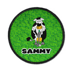 Cow Golfer Iron On Round Patch w/ Name or Text