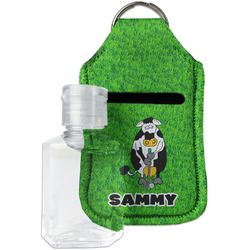 Cow Golfer Hand Sanitizer & Keychain Holder - Small (Personalized)
