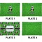 Cow Golfer Set of Rectangular Appetizer / Dessert Plates (Approval)