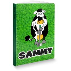 Cow Golfer Softbound Notebook - 7.25" x 10" (Personalized)