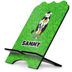 Cow Golfer Stylized Tablet Stand w/ Name or Text