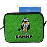 Cow Golfer Tablet Case / Sleeve - Large (Personalized)