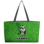 Cow Golfer Beach Totes Bag - w/ Black Handles (Personalized)