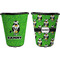 Cow Golfer Trash Can Black - Front and Back - Apvl