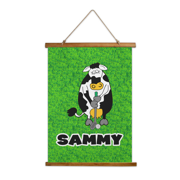 Custom Cow Golfer Wall Hanging Tapestry (Personalized)