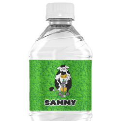Cow Golfer Water Bottle Labels - Custom Sized (Personalized)