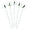 Cow Golfer White Plastic 5.5" Stir Stick - Fan View