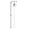 Cow Golfer White Plastic 5.5" Stir Stick - Round - Dimensions