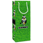 Cow Golfer Wine Gift Bags - Gloss (Personalized)
