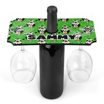 Cow Golfer Wine Bottle & Glass Holder (Personalized)