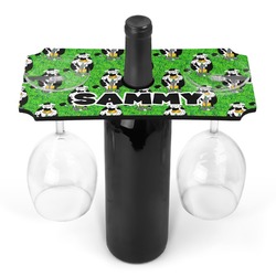 Cow Golfer Wine Bottle & Glass Holder (Personalized)