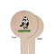 Cow Golfer Wooden 4" Food Pick - Round - Single Sided - Front & Back