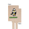 Cow Golfer Wooden 6.25" Stir Stick - Rectangular - Single - Front & Back