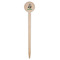Cow Golfer Wooden 6" Food Pick - Round - Single Pick