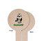 Cow Golfer Wooden 6" Food Pick - Round - Single Sided - Front & Back