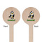 Cow Golfer Wooden 7.5" Stir Stick - Round - Double Sided - Front & Back