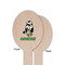 Cow Golfer Wooden Food Pick - Oval - Single Sided - Front & Back