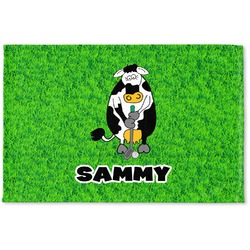 Cow Golfer Woven Mat (Personalized)