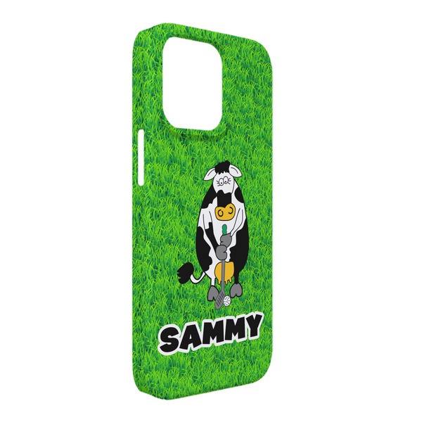 Custom Cow Golfer iPhone Case - Plastic - iPhone 13 Pro Max (Personalized)